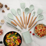 12 Pcs Silicone Cooking Utensils Kitchen Utensil Set – Heat Resistant Non-Stick Safe Cooking Tools