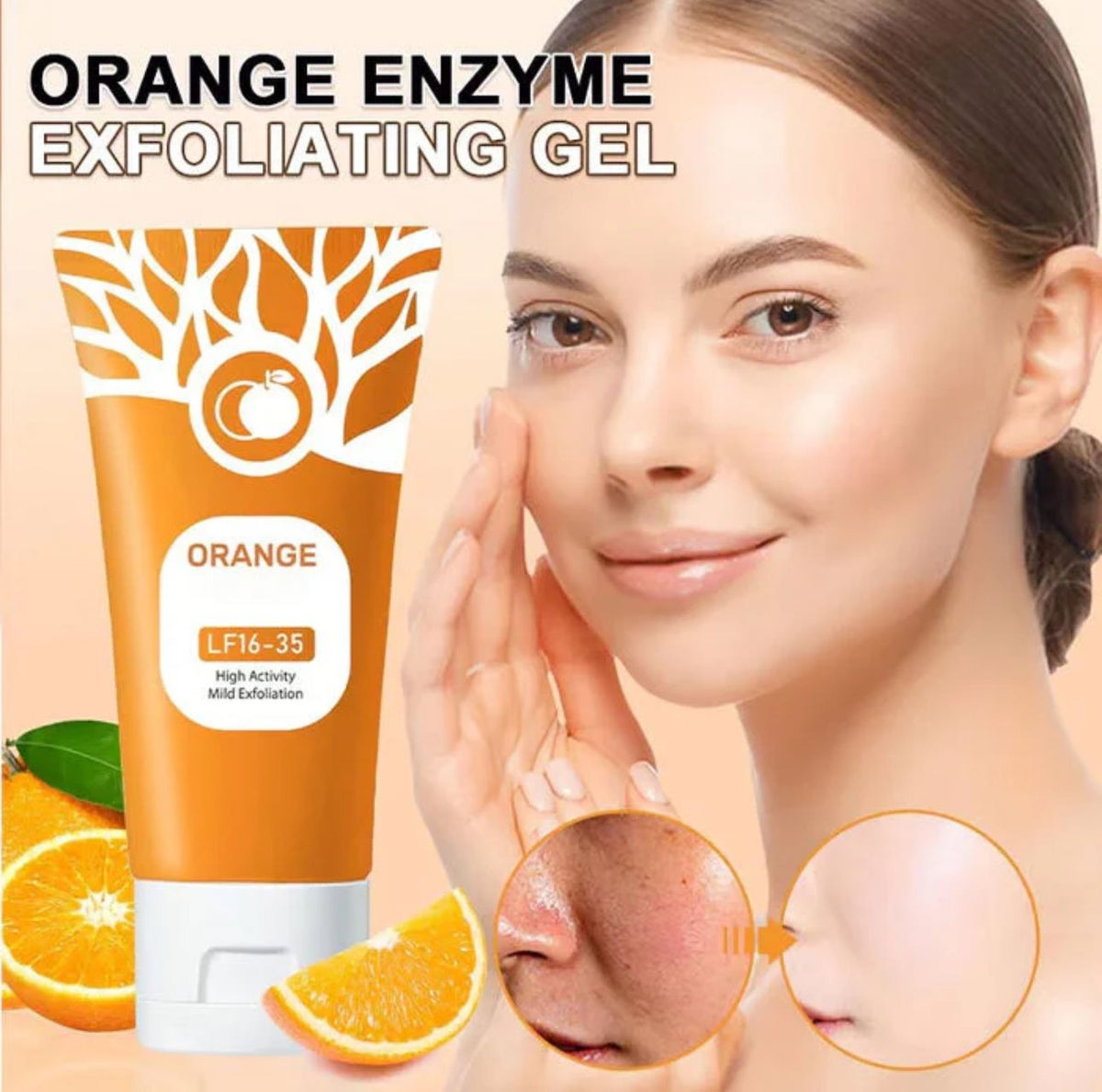 Orange Enzyme Exfoliating Gel 120gm - Brightening & Nourishing Citrus Skincare