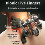 Smart Finger Pressure Neck Massager – Electric Deep Kneading Heated Back and Shoulder Massager for Home, Office and Car
