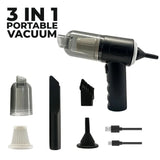 3 In 1 Portable Cordless Vacuum Cleaner – Compact Handheld Dust Cleaner with Removable Dust Box
