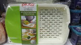 3 In 1 Kitchen Cutting Board – Plastic Cutting Board with Drain Basket and Storage Box