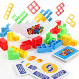 Balance Stacked Tetra Tower Building Block Game - Saveom