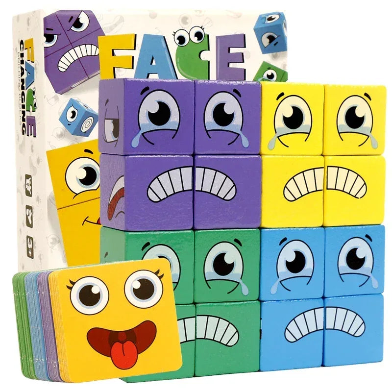 Montessori Face-changing Cube building blocks - Saveom