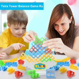 Balance Stacked Tetra Tower Building Block Game - Saveom