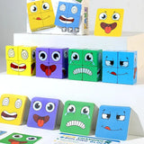 Montessori Face-changing Cube building blocks - Saveom