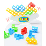 Balance Stacked Tetra Tower Building Block Game - Saveom