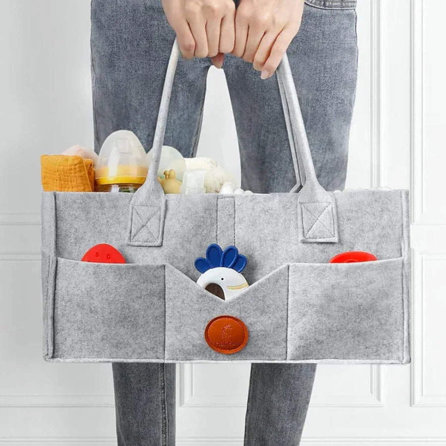 Baby Miscellaneous Toys Diapers Large Capacity Felt Diaper Bag - Saveom