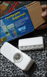 Automatic Toothpaste Dispenser With Toothbrush Holder - Wall Mounted Bathroom Accessory