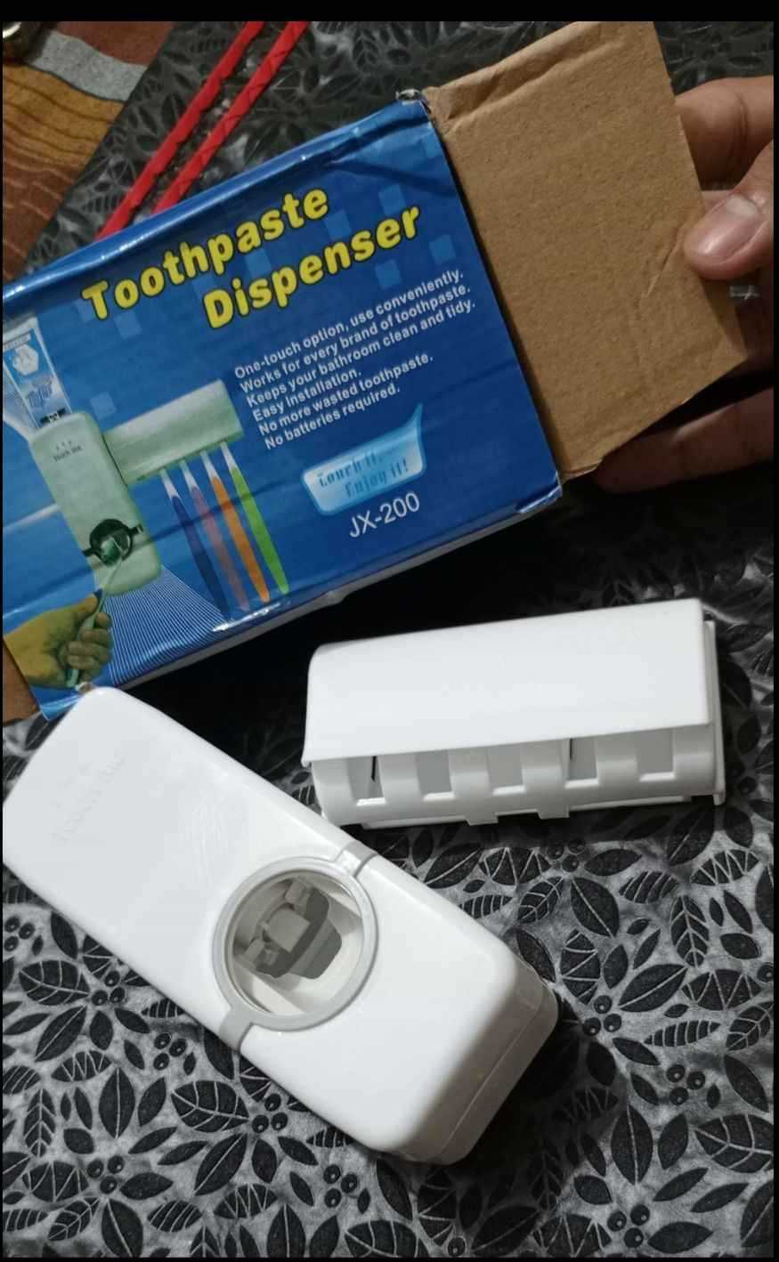 Automatic Toothpaste Dispenser With Toothbrush Holder - Wall Mounted Bathroom Accessory