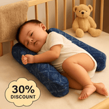 Soft Baby Sleeping Pillow With Neck Support - Comfortable Newborn Head & Neck Protection Printed Sleep Cushion