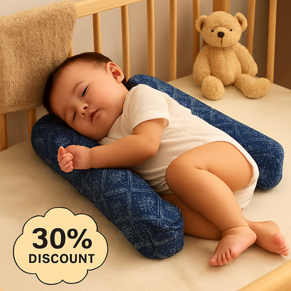 Soft Baby Sleeping Pillow With Neck Support - Comfortable Newborn Head & Neck Protection Printed Sleep Cushion