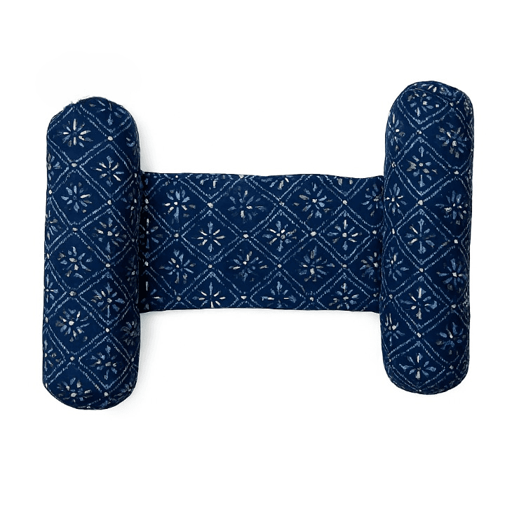 Soft Baby Sleeping Pillow With Neck Support - Comfortable Newborn Head & Neck Protection Printed Sleep Cushion