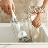 Kitchen Cleaning Brush with Adjustable Handle and Refillable Soap Dispenser for Dishes, Pans and Pots (Random Colour)