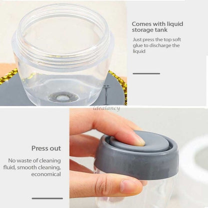 Kitchen Soap Dispensing Palm Brush with PET Bristles
