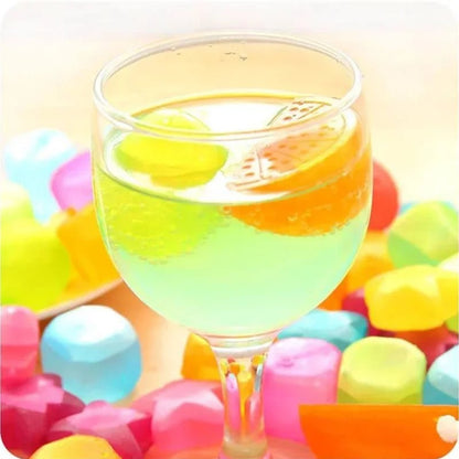 Reusable Ice Cubes Set of 10 – Random Shapes Multi-Color Collection