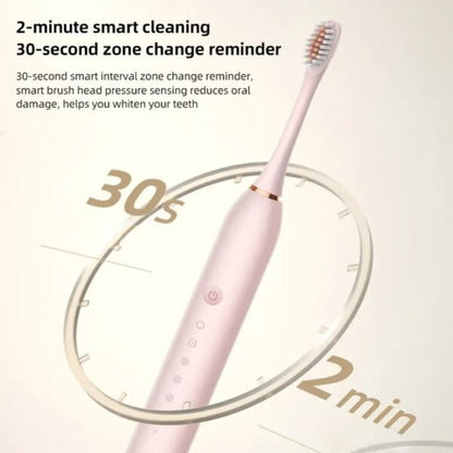 Electric Toothbrush – Rechargeable Sonic Cleaning Toothbrush with Soft Bristles and Deep Clean (Random Colour)
