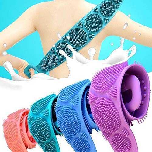 3 in 1 Silicone Bath and Skincare Value Bundle – Shower Brush, Back Scrubber and Face Cleansing Brush Set