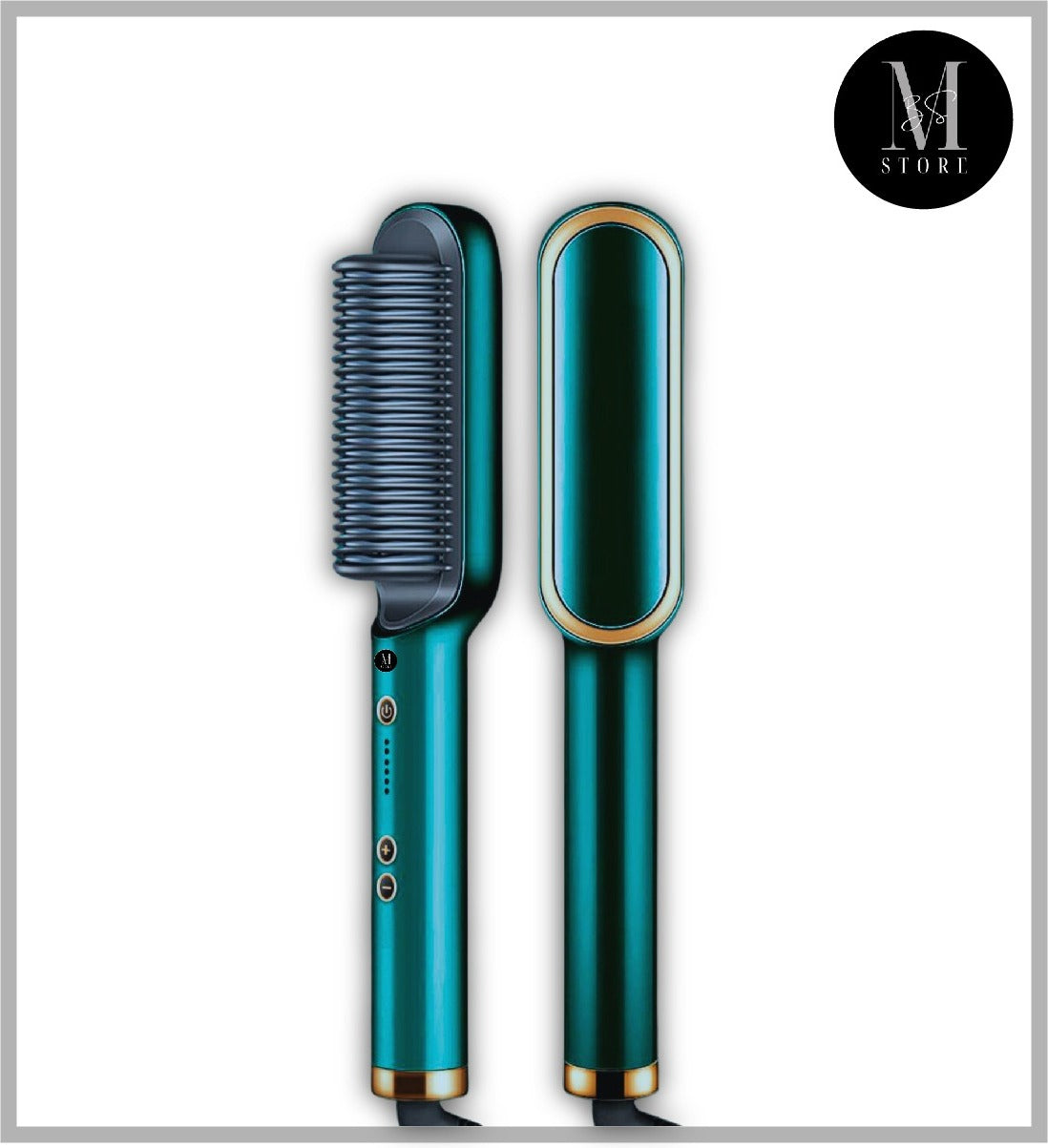 2 in 1 Electric Hair Straightener and Curling Comb Brush – Dual-Purpose Professional Hair Styler with Non-Damaging Splint (Random Color)