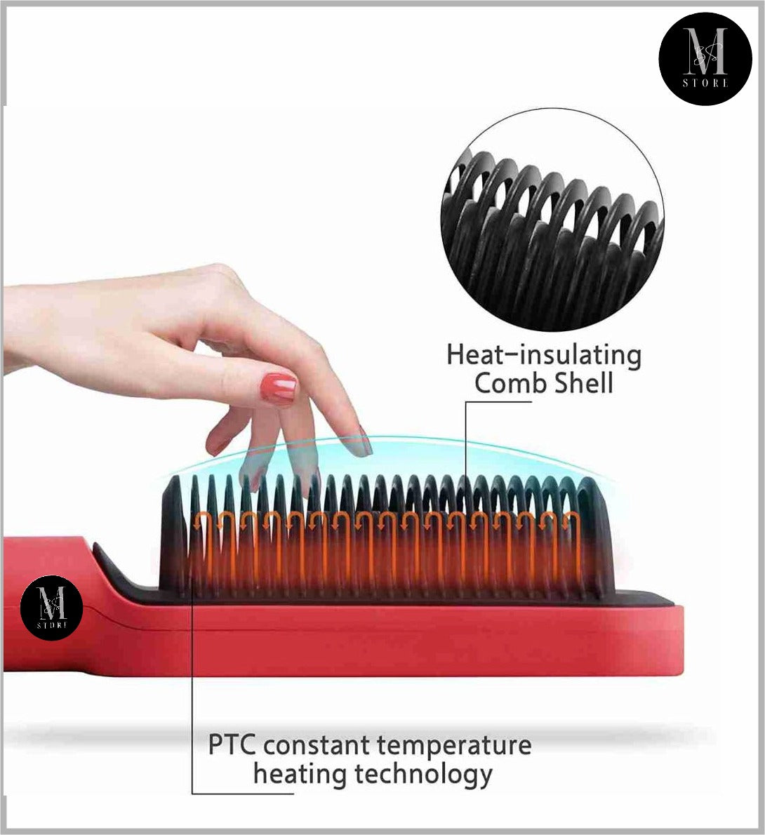 2 in 1 Electric Hair Straightener and Curling Comb Brush – Dual-Purpose Professional Hair Styler with Non-Damaging Splint (Random Color)