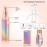 2-in-1 Electric Eyebrow Trimmer and Facial Hair Shaver for Women – Rechargeable Precision Hair Remover