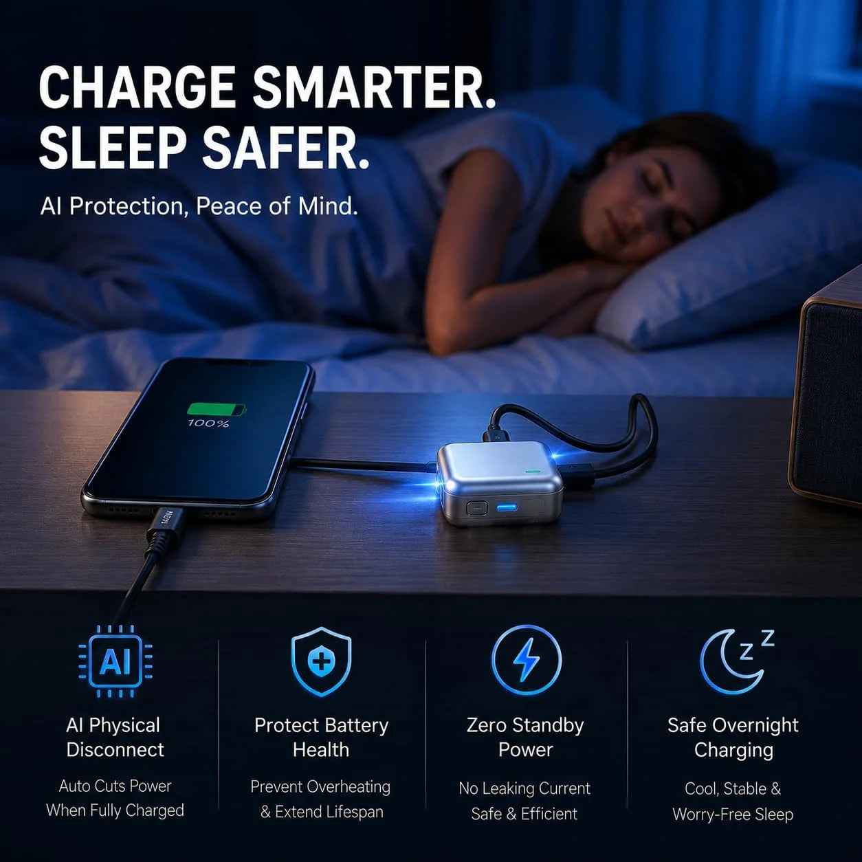 140W Automatic Charging Disconnector – Smart Auto Power Cut-Off Battery