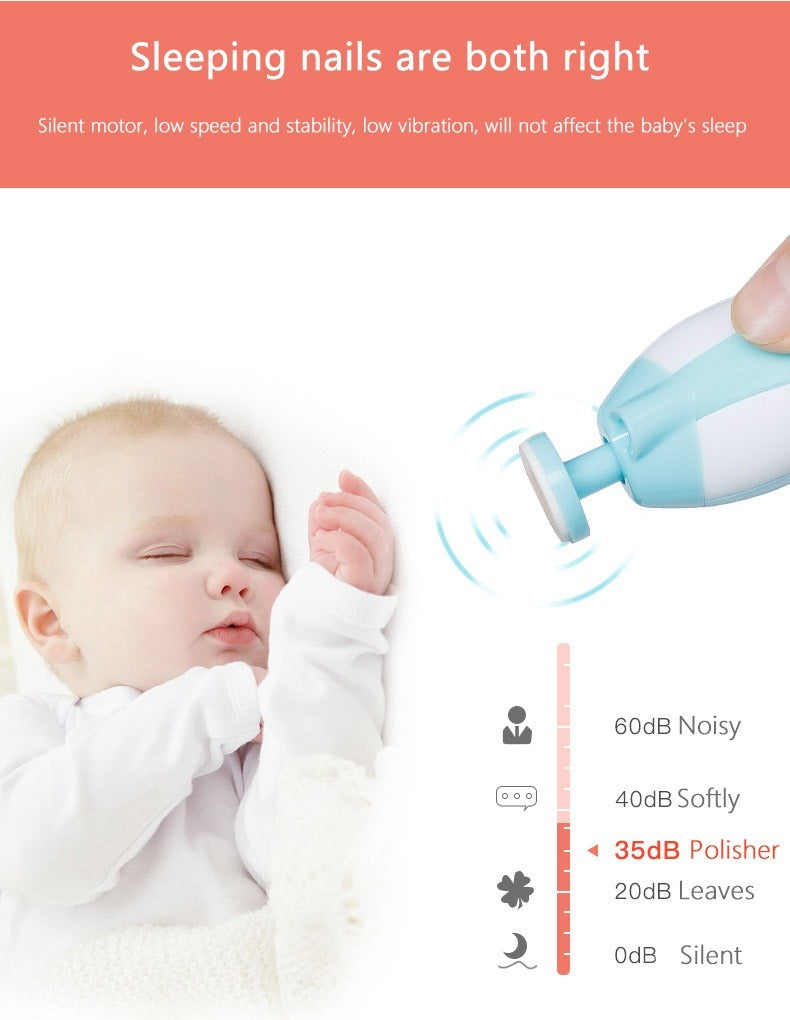 Premium 6-in-1 Electric Baby Nail Trimmer Set – Safe Infant Nail Filer and Clipper Alternative Kit with Storage Case (Random Color)