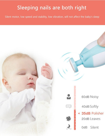 Premium 6-in-1 Electric Baby Nail Trimmer Set – Safe Infant Nail Filer and Clipper Alternative Kit with Storage Case (Random Color)