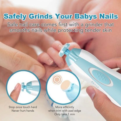 Premium 6-in-1 Electric Baby Nail Trimmer Set – Safe Infant Nail Filer and Clipper Alternative Kit with Storage Case (Random Color)