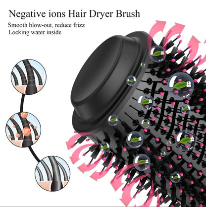 One Step Hot Air Brush 4 In 1 – Hair Dryer, Straightener, Curler and Volumizer for Smooth Shiny Hair