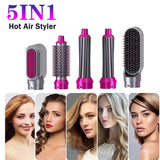5 In 1 Electric Hair Dryer Brush – Blow Dryer, Hair Comb, Curling Wand, Straightener and Volumizer with Negative Ion Technology