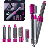 5 In 1 Electric Hair Dryer Brush – Blow Dryer, Hair Comb, Curling Wand, Straightener and Volumizer with Negative Ion Technology