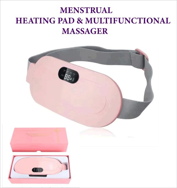 Portable Heating Pad Belt for Women – Electric Abdominal Massager with 3 Heat Levels & 4 Massage Modes - With Box