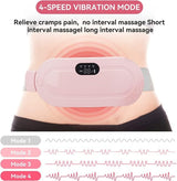 Portable Heating Pad Belt for Women – Electric Abdominal Massager with 3 Heat Levels & 4 Massage Modes - With Box
