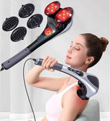 Blue Idea Full Body Handheld Double Head Massager with Infrared Heat Technology for Muscle Relief, Relaxation and Circulation
