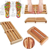 Traditional Wooden Roller Foot Massager – Durable Natural Wood Design for Relaxation, Stress Relief and Improved Blood Circulation