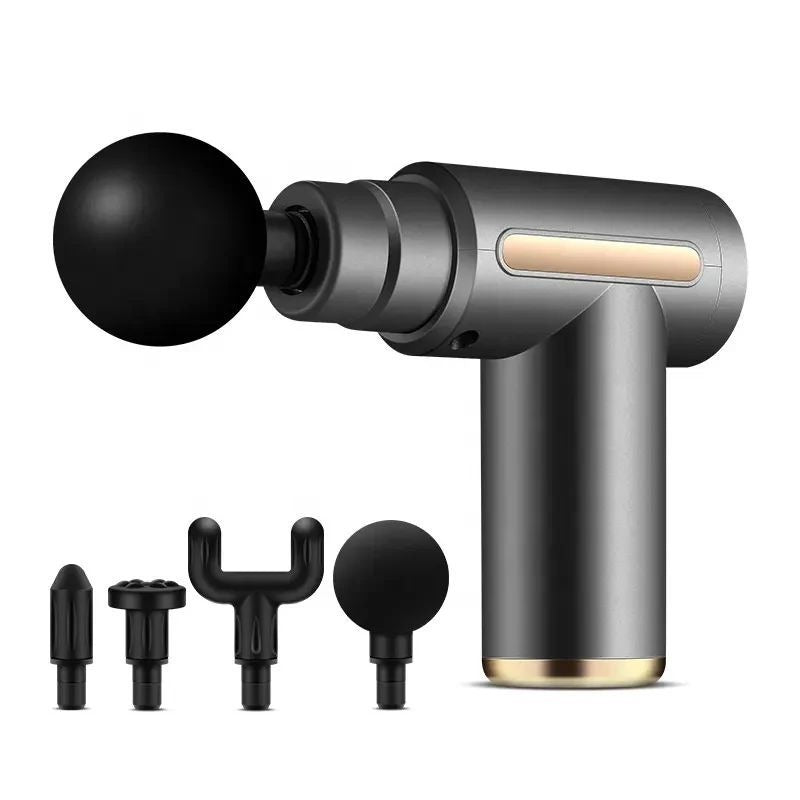 Professional Smart Percussion Massage Gun – High-Intensity Deep Tissue Muscle Massager with 4 Interchangeable Heads