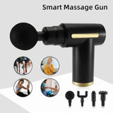 Professional Smart Percussion Massage Gun – High-Intensity Deep Tissue Muscle Massager with 4 Interchangeable Heads