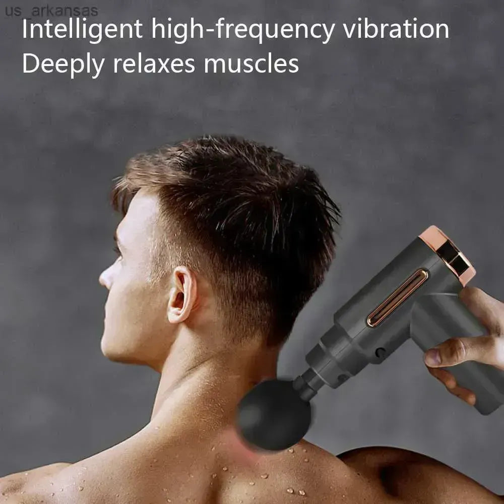 Professional Smart Percussion Massage Gun – High-Intensity Deep Tissue Muscle Massager with 4 Interchangeable Heads