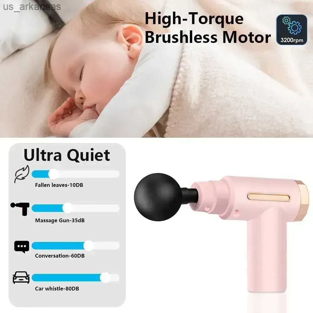 Professional Smart Percussion Massage Gun – High-Intensity Deep Tissue Muscle Massager with 4 Interchangeable Heads