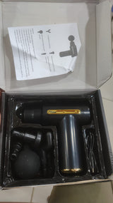Professional Smart Percussion Massage Gun – High-Intensity Deep Tissue Muscle Massager with 4 Interchangeable Heads