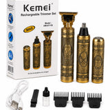 Kemei KM-6711B 3 In 1 Rechargeable Trimmer Set – Personal Care Grooming Kit for Daily Shaving and Trimming