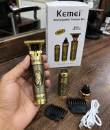 Kemei KM-6711B 3 In 1 Rechargeable Trimmer Set – Personal Care Grooming Kit for Daily Shaving and Trimming