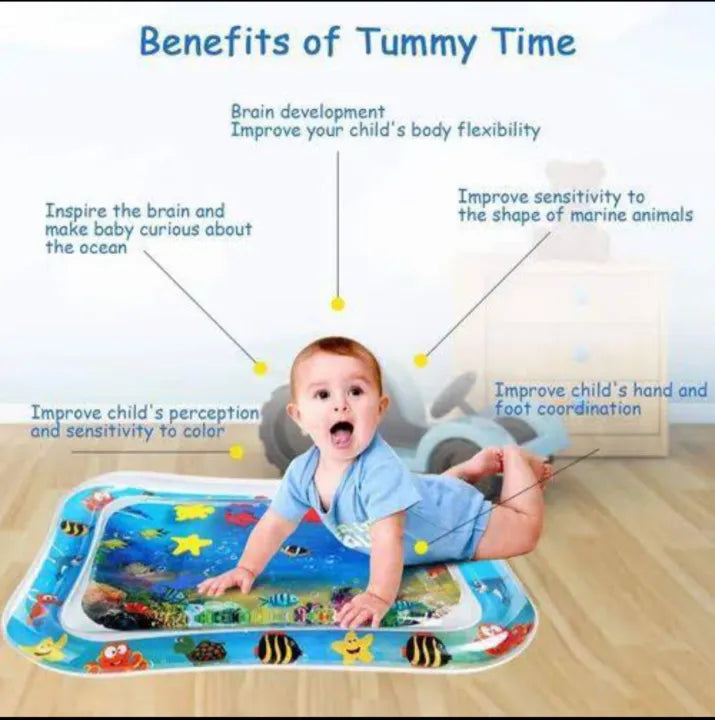 Baby Water Play Mat – Inflatable Tummy Time Activity Play Mat for Infants and Toddlers