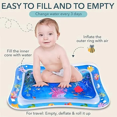 Baby Water Play Mat – Inflatable Tummy Time Activity Play Mat for Infants and Toddlers