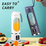 Portable USB Rechargeable Blender and Juicer – Personal Wireless Mini Smoothie Maker with Stainless Steel Blades for Shakes and Juices