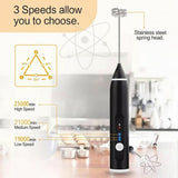 2 In 1 Electric Coffee Beater and Milk Frother – USB Rechargeable Egg Whisk and Foam Maker for Versatile Kitchen Mixing