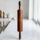 Revolving Wooden Belan Rolling Pin – Premium Quality Finish 15x9 Inch for Roti, Chapati, and Pastry