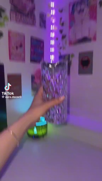 Rose Diamond Crystal Table Lamp – 16 Color RGB Touch Sensor Light with Remote Control