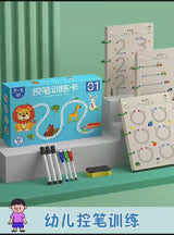 A4 Kids Educational Learning Tracing Book – 64 Pages Dot-to-Dot Activity Workbook with 2 Markers